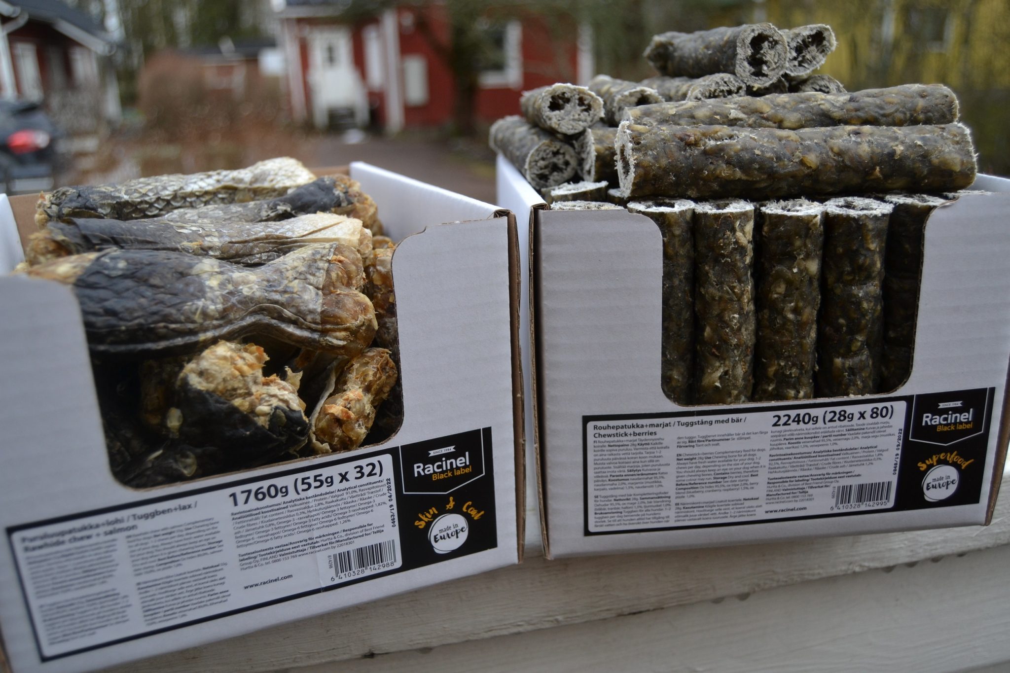 Racinel Superfood ja Racinel Skin&Coat purupatukat testissä